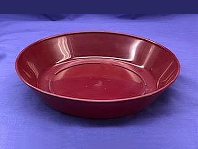 8" Cranberry Saucer - Click Image to Close